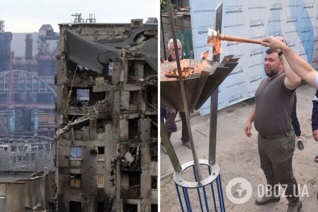 Окупанти запалили 'вічний вогонь' на 'Азовсталі'