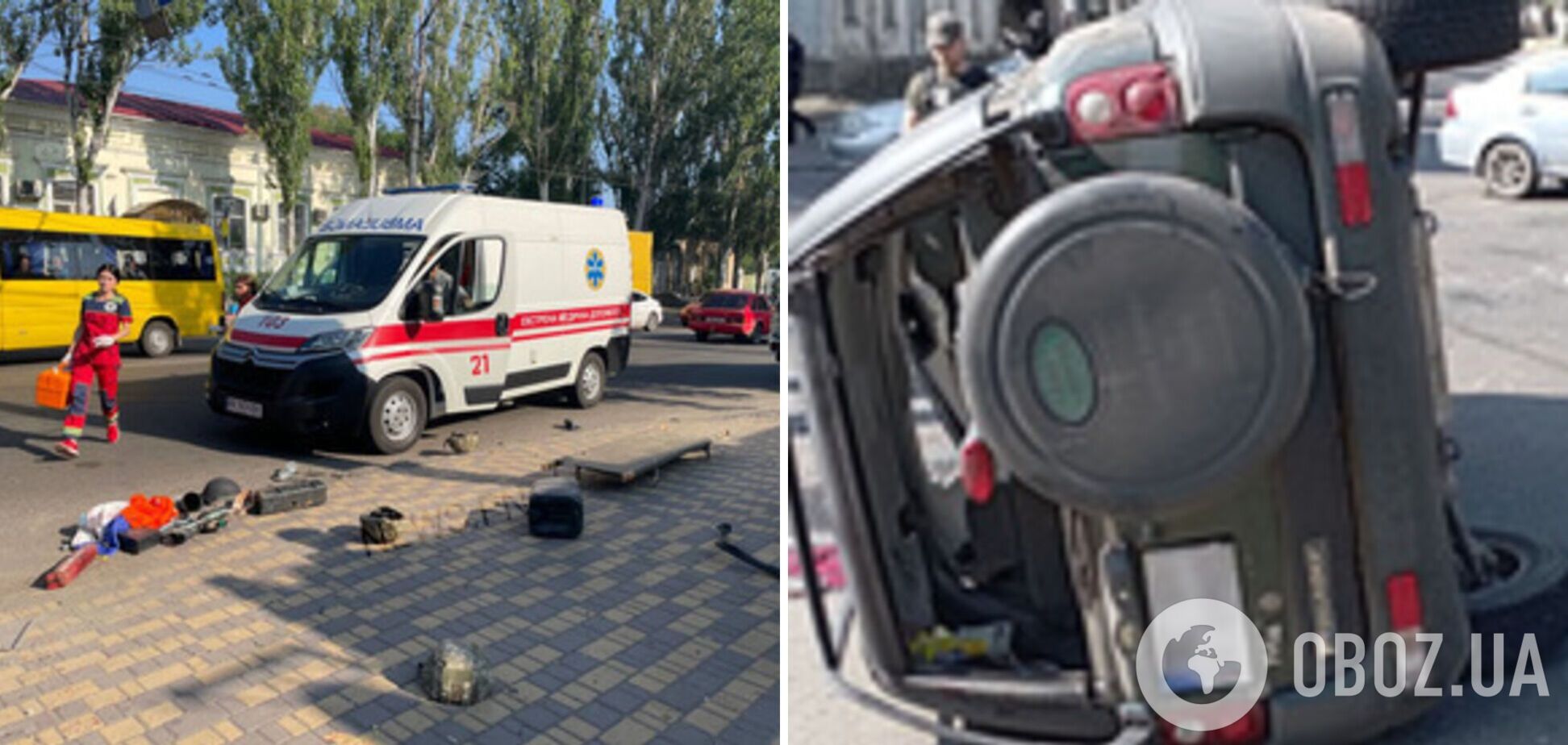 В Николаеве автомобиль с военными попал в ДТП, есть погибший. Фото
