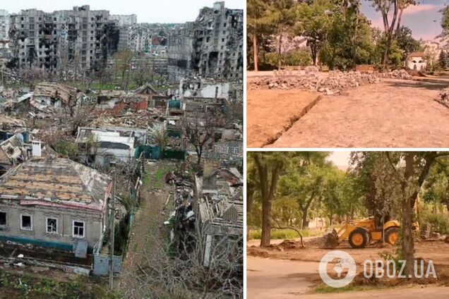 Оккупанты демонтируют плитку в парках захваченного Мариуполя: награбленное вывозят в РФ