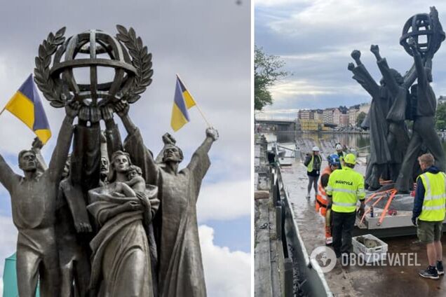 У Гельсінкі демонтували пам'ятник 'Мир у всьому світі', подарований Фінляндії СРСР. Фото і відео 