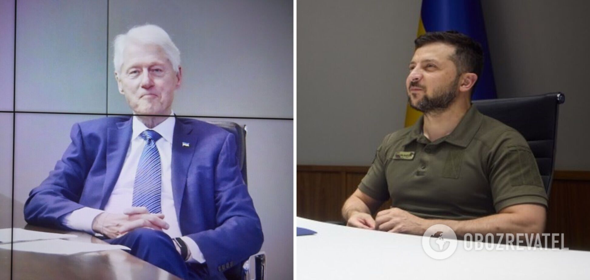 Зеленский провел переговоры с Биллом Клинтоном и заявил, что не даст России заморозить войну