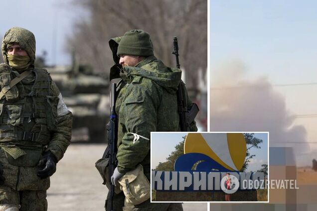 В окупованій Кирилівці 'бавовна', на місці прильотів спалахнула пожежа. Відео