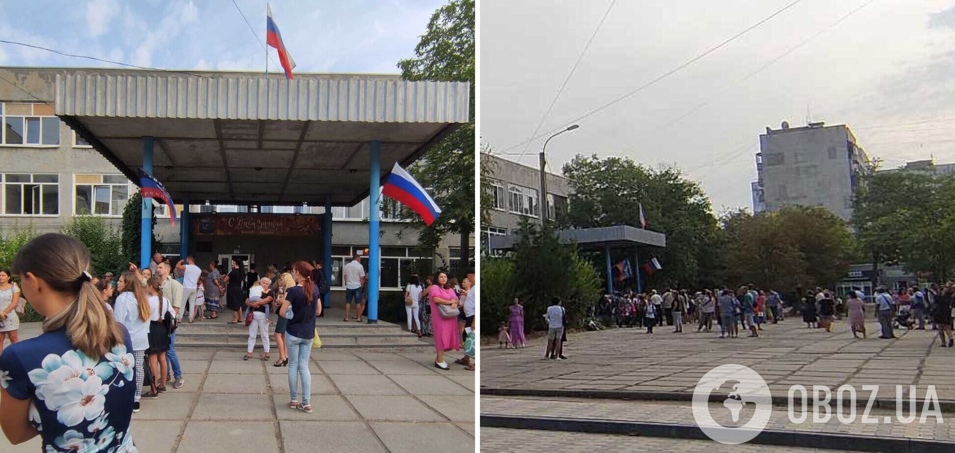 В Мариуполе в единственной уцелевшей школе устроили 1 сентября с обысками и уроком 'ненависти к Украине'