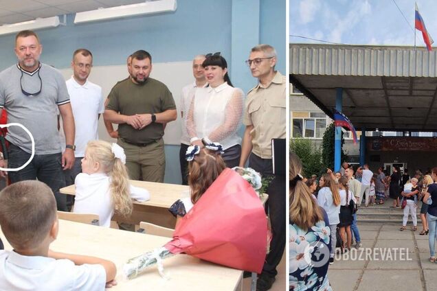 В Мариуполе вооруженные оккупанты пришли попиариться на 1 сентября к школьникам. Фото