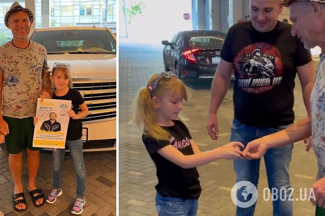 У Торонто 8-річна шанувальниця Олега Скрипки передала йому свої $200 на ЗСУ. Зворушливе відео