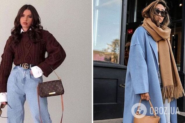 Как сочетать синий и шоколадный цвета, чтобы выглядеть стильно осенью-2022. Примеры образов