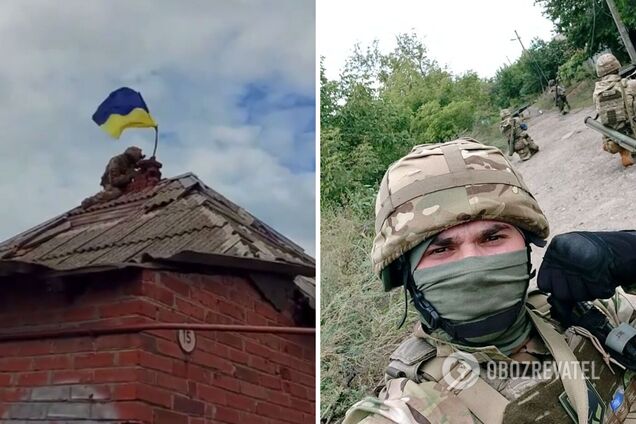 Военные показали флаг Украины над селом Большая Камышеваха. Видео