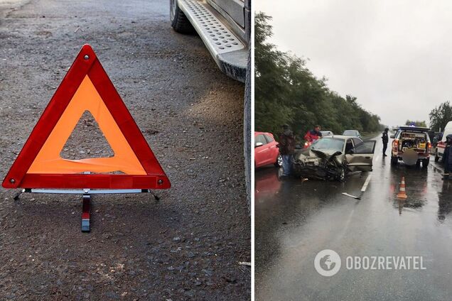 Одна з машин виїхала на зустрічну дорогу