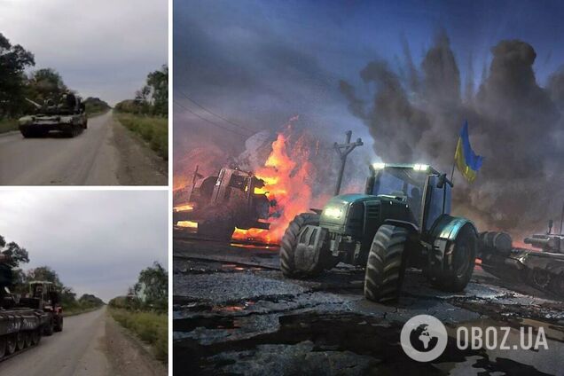 'Тракторні війська повертаються': у мережі показали 'евакуацію' покинутого окупантами танка Т-72Б3. Відео