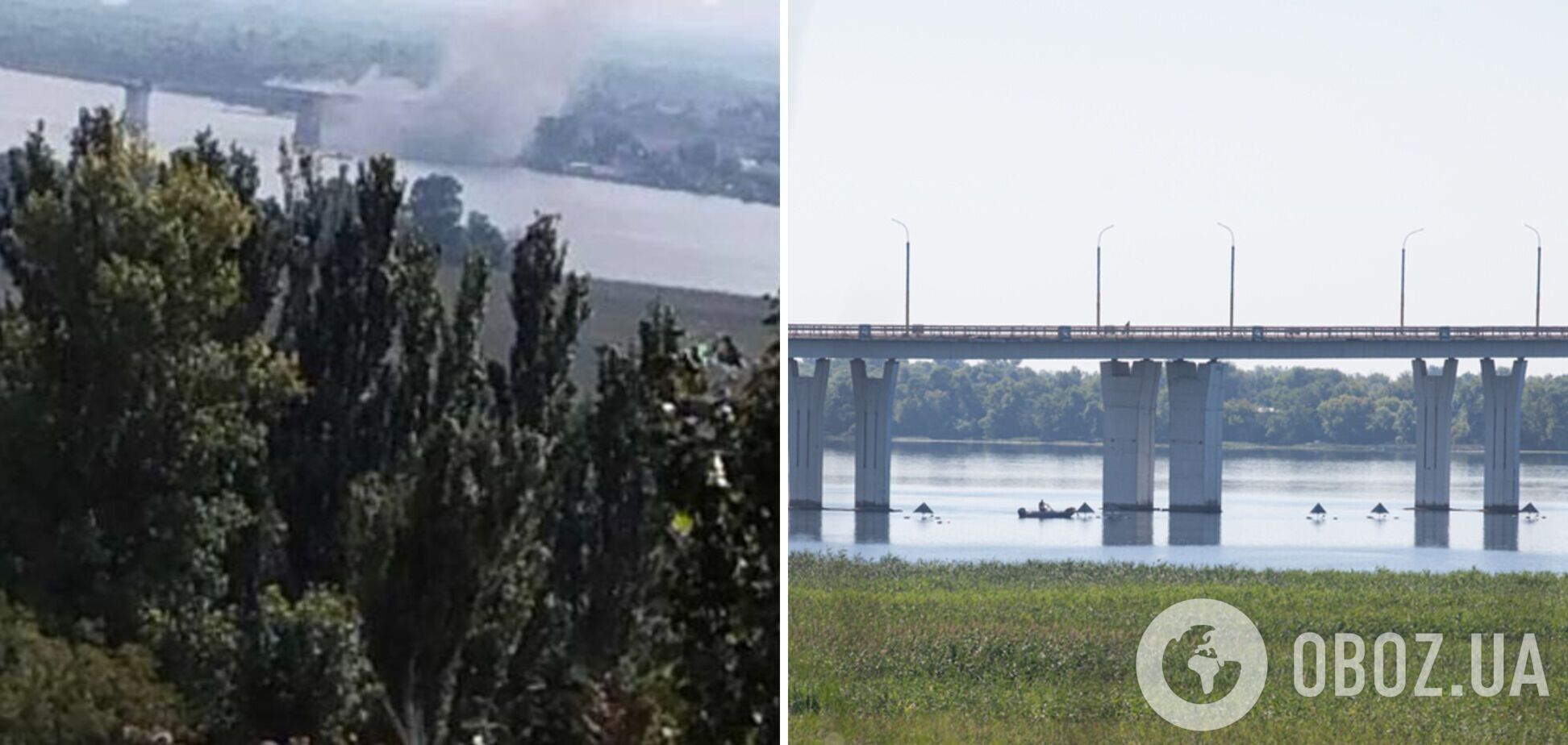 В окупованому Херсоні знову 'бавовна': є влучання в район Антонівського моста. Фото 
