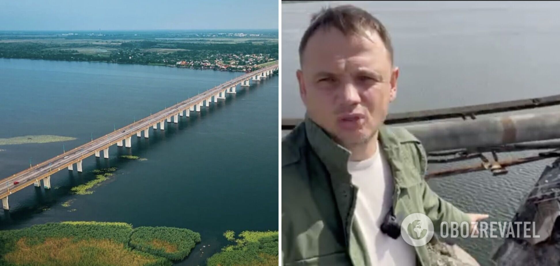 Стремоусов показал Антоновский мост после 'бавовны' и размечтался о захвате Одессы. Видео