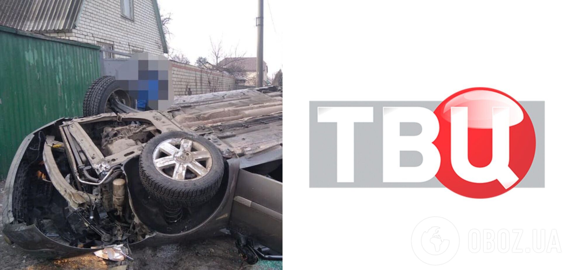 На оккупированной части Запорожья перевернулся автомобиль с российскими пропагандистами: говорят, что от взрыва