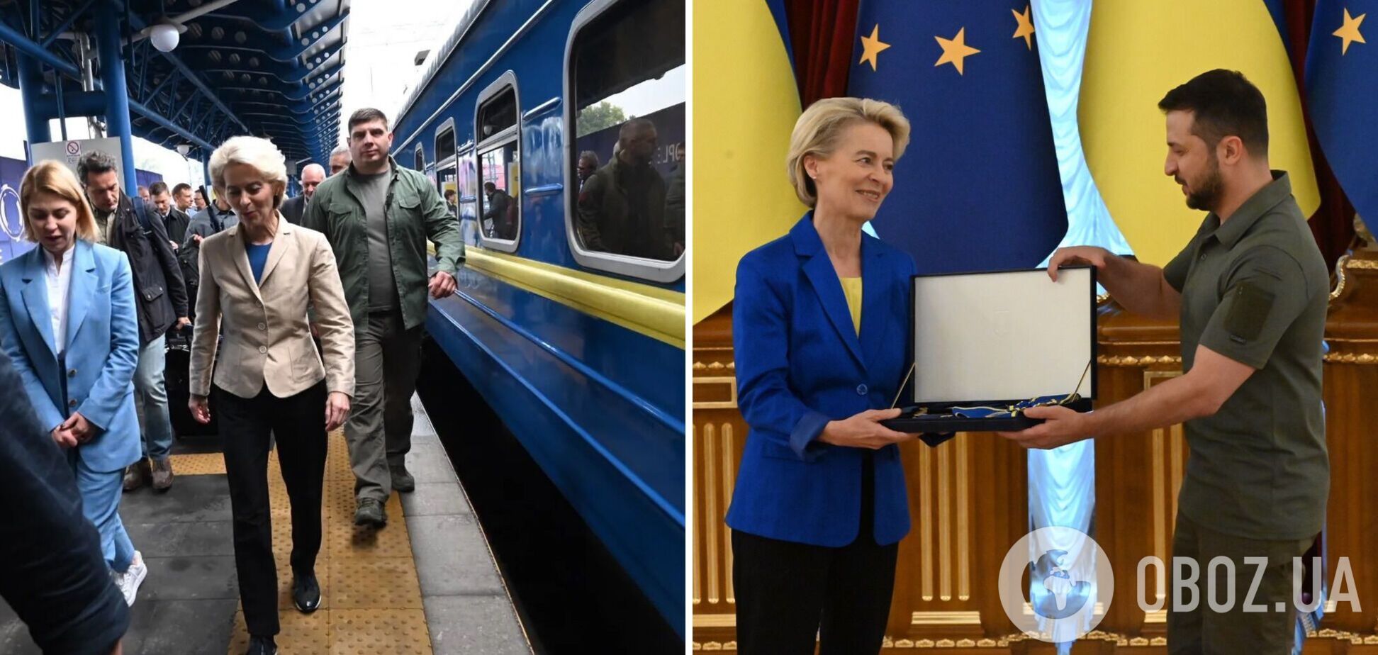 Глава Еврокомиссии прибыла в Украину: на Аллее Смелости установили табличку с именем Урсулы фон дер Ляйен. Фото