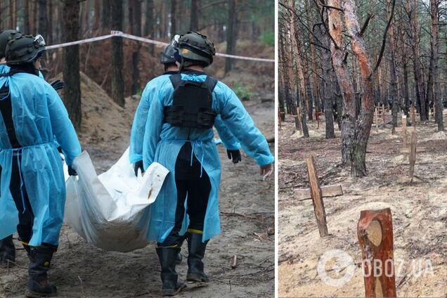 У первого эксгумированного трупа в Изюме обнаружили веревку на шее и перебитые конечности, – руководитель Харьковской прокуратуры
