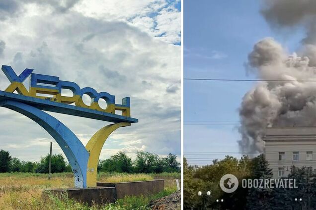 В оккупированном Херсоне прогремели мощные взрывы: есть прилет возле суда, где 'заседали' оккупанты. Видео