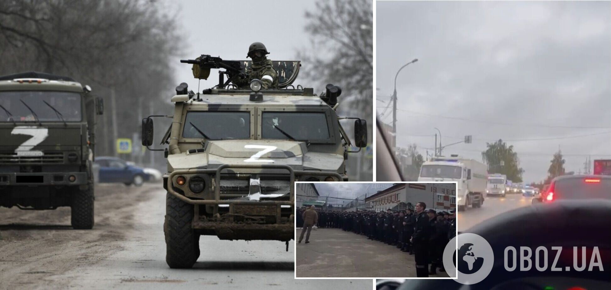 У Росії помітили колону фургонів з ув’язненими: повезли на навчання, щоб кинути на війну проти України. Відео