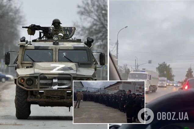 У Росії помітили колону фургонів з ув’язненими: повезли на навчання, щоб кинути на війну проти України. Відео