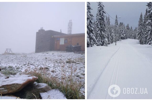 У Карпатах ударив мороз і пішов перший сніг. Фото і відео