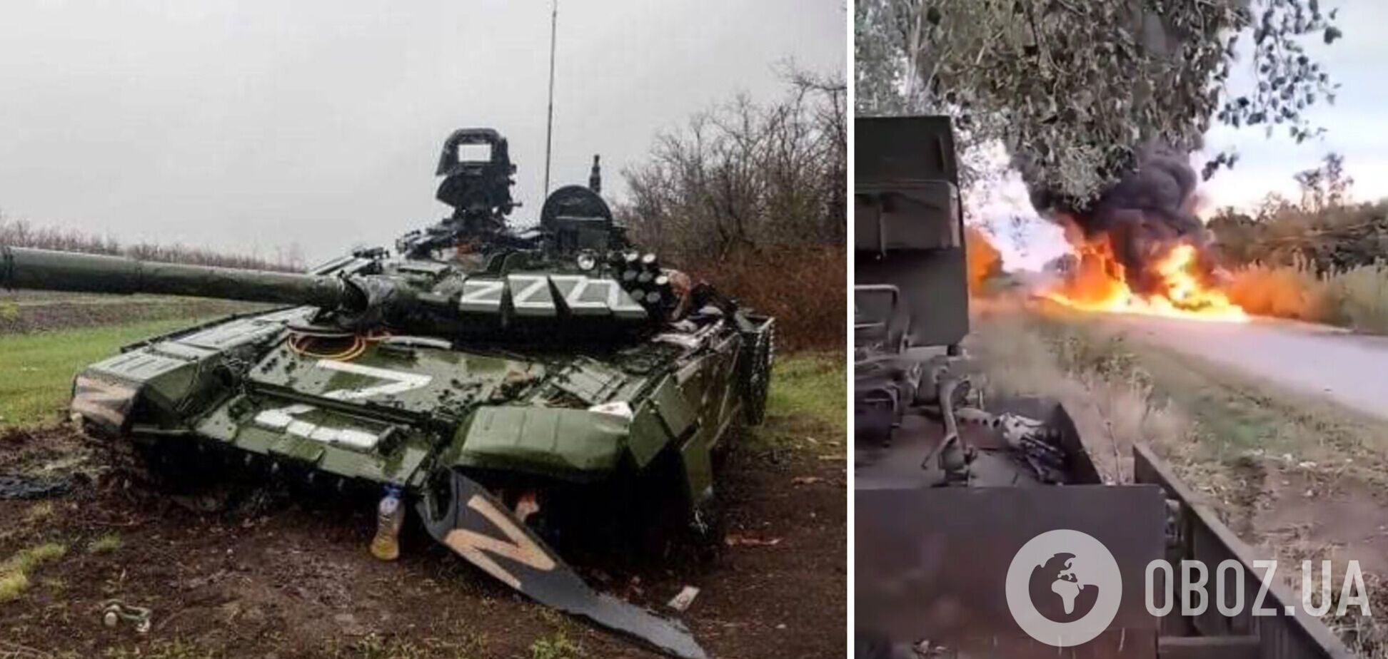 Воїни ЗСУ влаштували 'феєрверк' із ворожого танка на сході: піднявся стовп вогню і диму. Відео