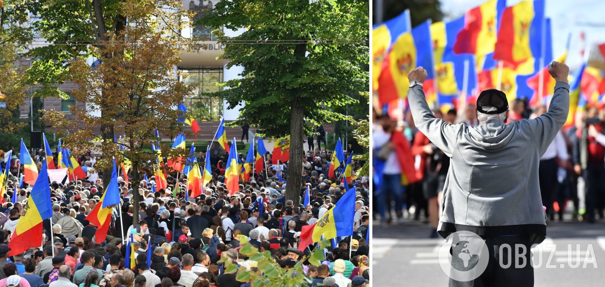 В Молдове оппозиционная партия 'Шор' объявила бессрочную акцию протеста: палатки установили возле офиса президента