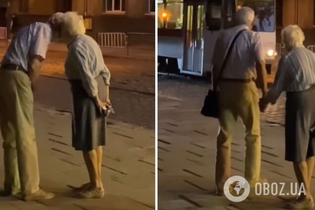 Видео поцелуя стареньких дедушки и бабушки во Львове растрогало сеть и стало вирусным