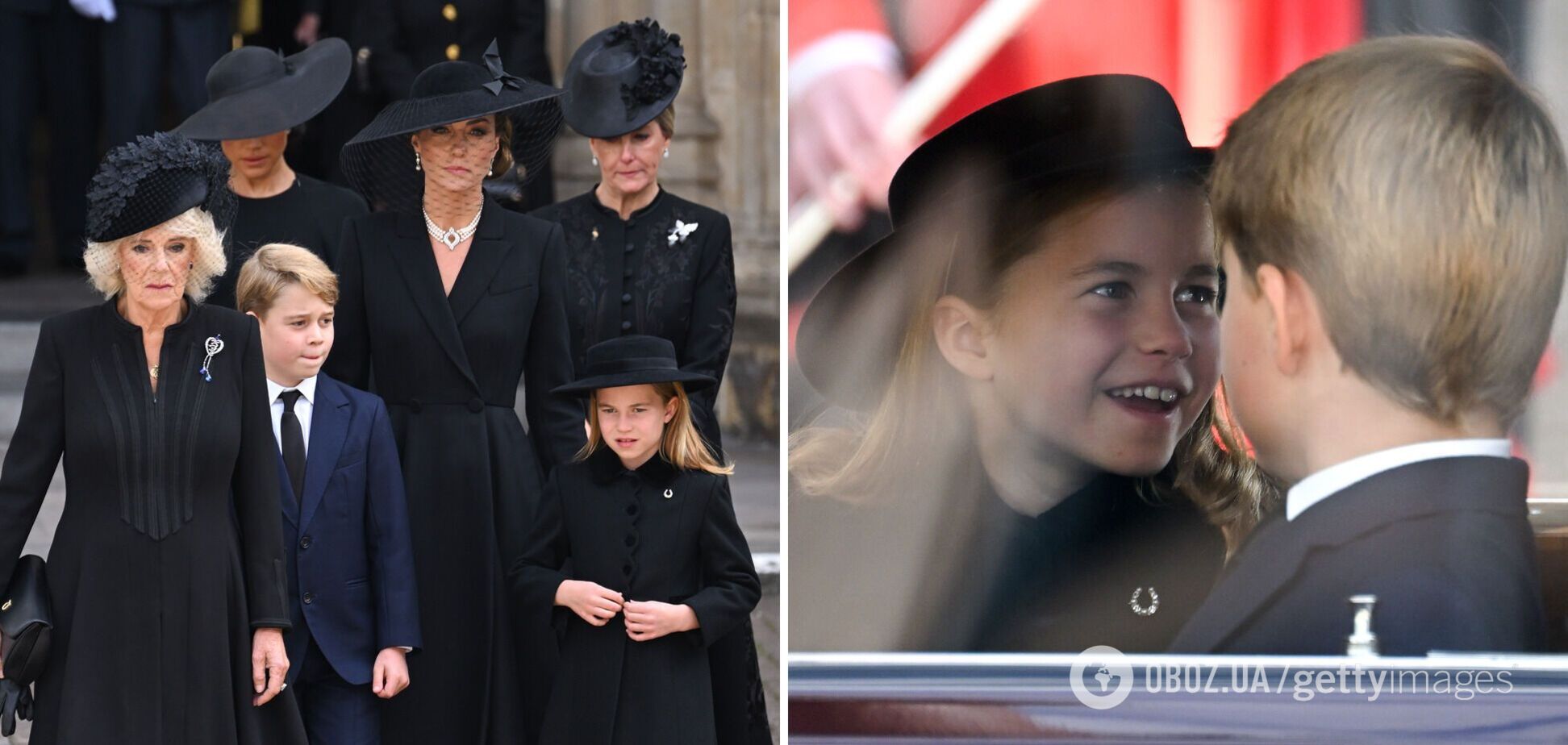 Витівка принцеси Шарлотти і принца Джорджа на похороні вивела з себе королеву-консорта Каміллу: кадри виклали в мережу