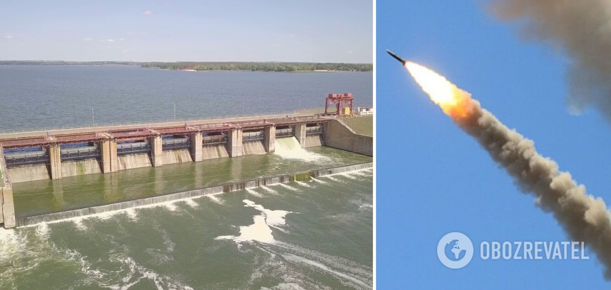 Оккупанты ракетными ударами разрушили верхний шлюз на Печенежской дамбе