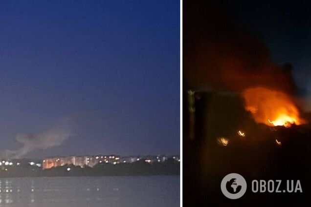 У Херсоні пролунали потужні вибухи, почалася пожежа. Фото та відео