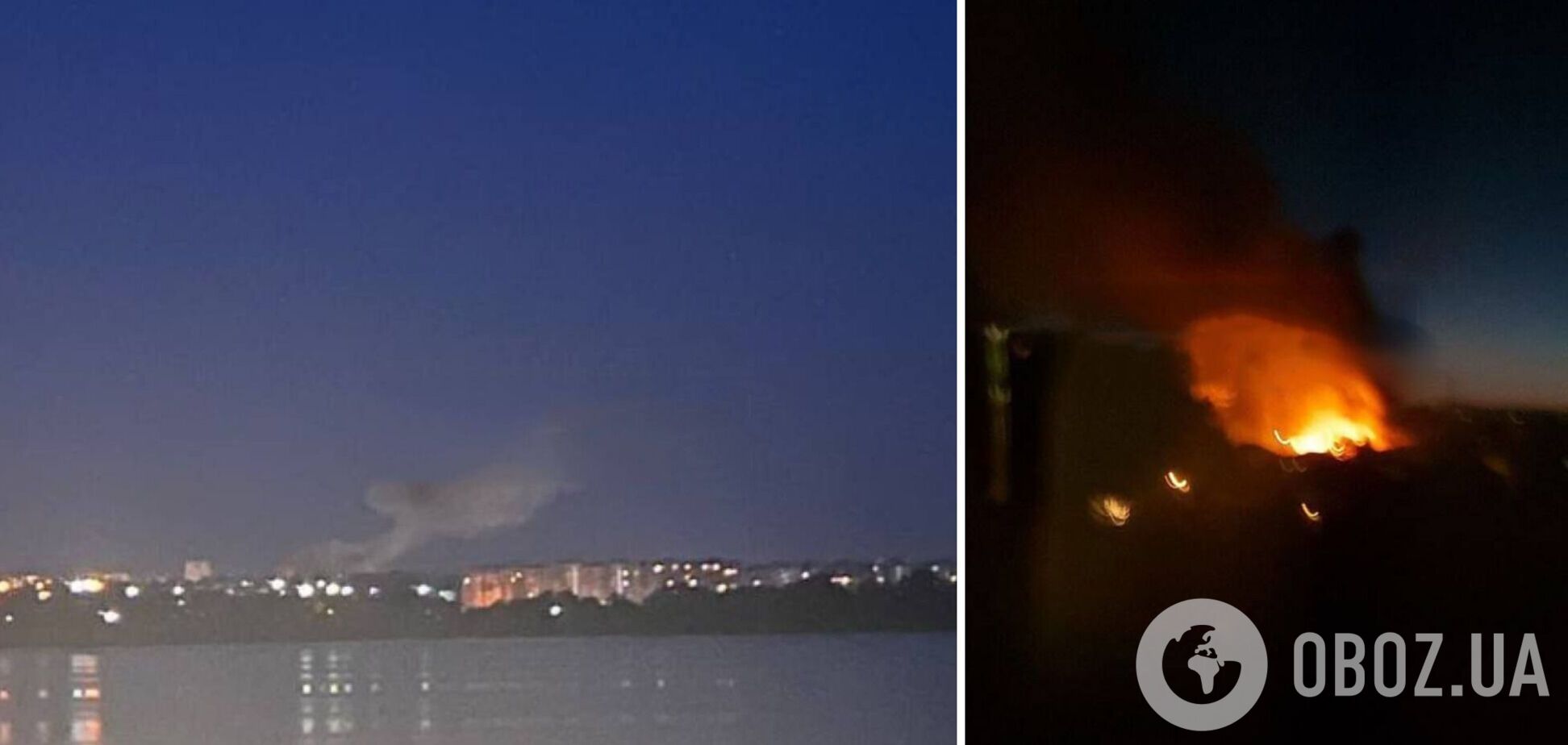 У Херсоні пролунали потужні вибухи, почалася пожежа. Фото та відео