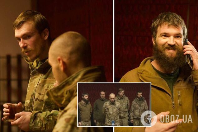 Освобожденные из плена 'азовцы' из Турции поблагодарили за помощь в освобождении и передали приветствие защитникам на фронт. Видео