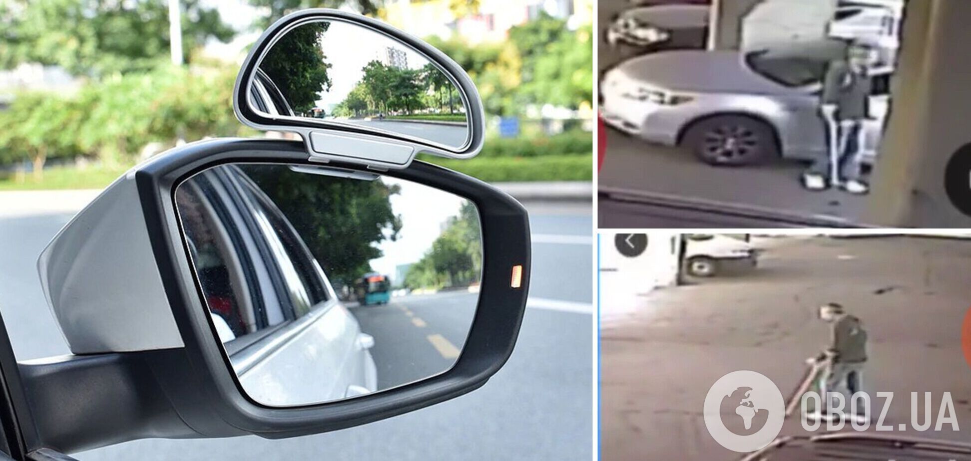 Мужчина, прикрываясь костылями, ворует зеркала с авто