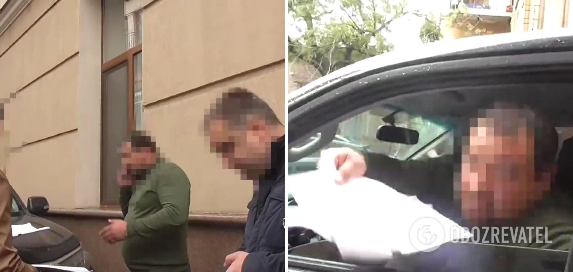 НАБУ: нардеп Кузьміних, затриманий на хабарі, викинув обвинувальний акт із вікна свого позашляховика. Відео