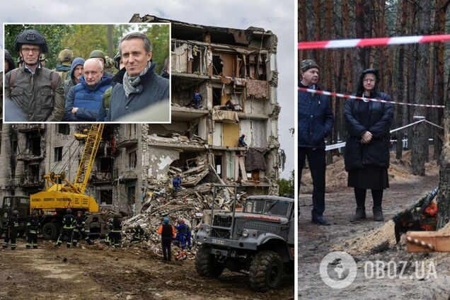 Посли низки іноземних держав відвідали деокупований Ізюм, де на власні очі побачили наслідки російської окупації. Фото