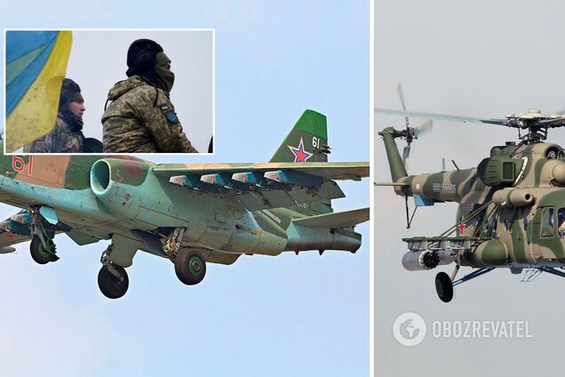 РФ зазнала втрат на півдні: знищено штурмовик Су-25, гелікоптер Мі-8 та багато техніки ворога