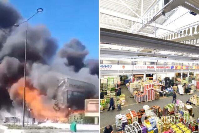 У Парижі спалахнув найбільший оптовий ринок свіжих продуктів у світі Rungis: гасять понад 100 людей. Фото і відео