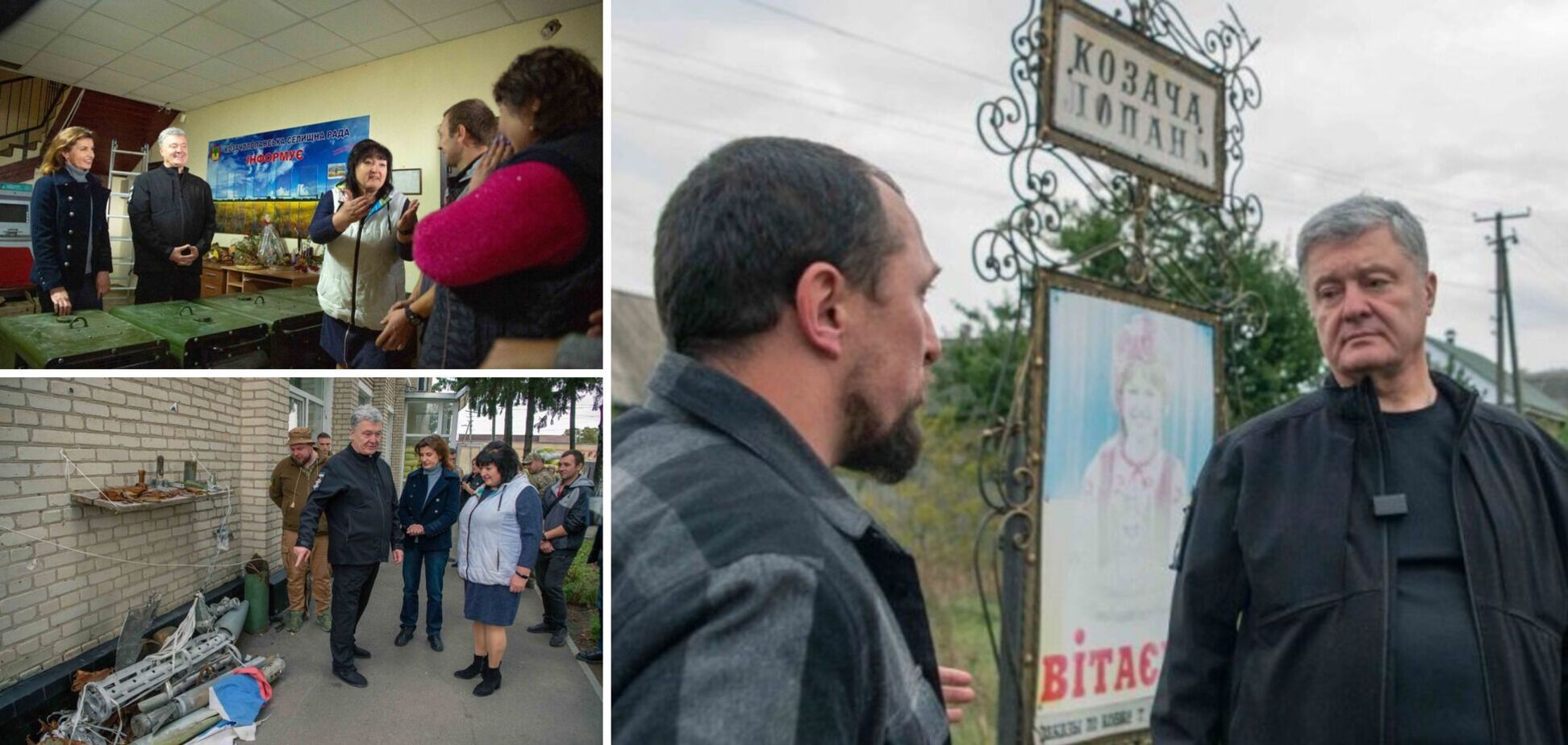 Порошенко привез гуманитарный груз жителям освобожденных территорий Харьковщины. Фото и видео