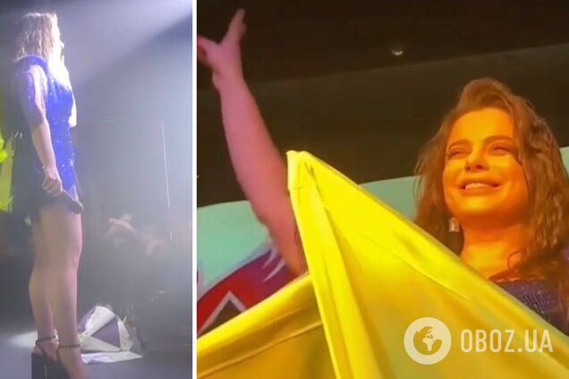 Предательница Наташа Королева выступила в Москве в сине-желтых цветах и нарвалась на критику. Фото