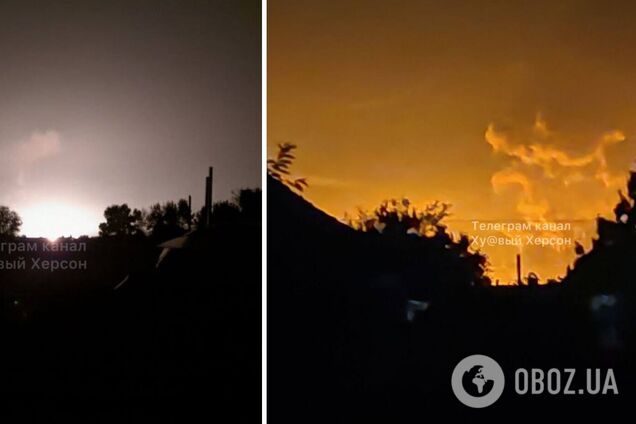 Окупанти могли влаштувати теракт: на Херсонщині сталася потужна пожежа на газогоні. Фото та відео