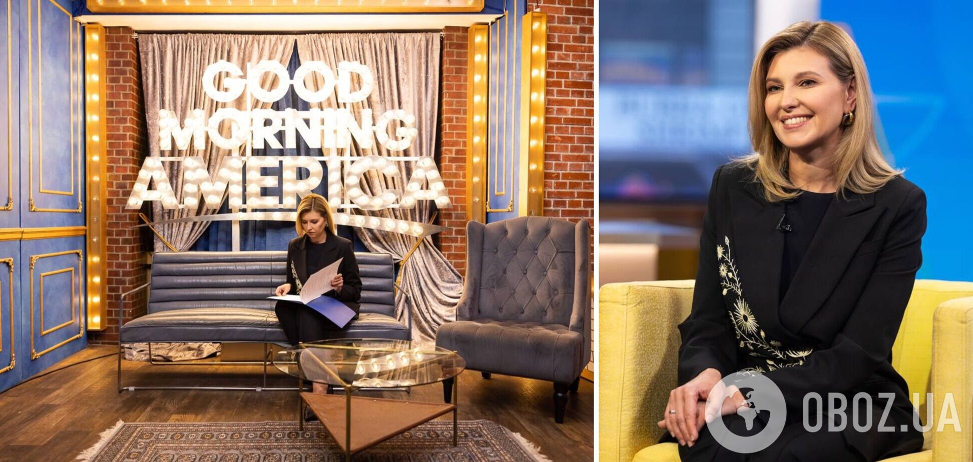 Зеленская появилась на популярном американском шоу в стильном пиджаке с вышивкой. Фото