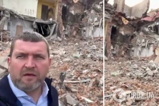 В Ирпене начался демонтаж дома, первым пострадавшего от российского авиаудара. Видео