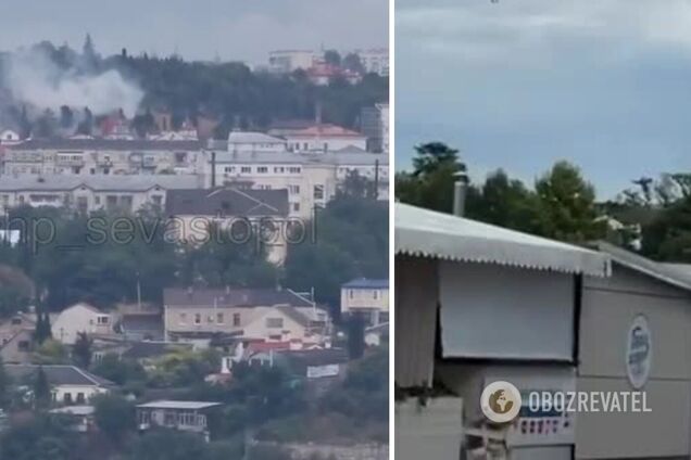 У Севастополі знову 'хлопки': після серії вибухів у небо здійнявся дим. Відео