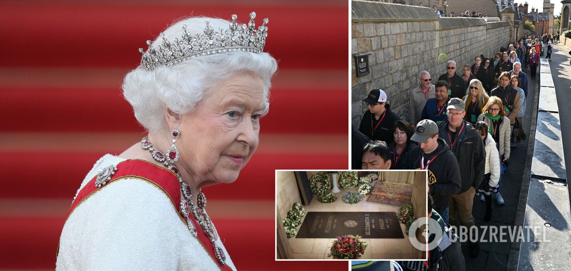 Перед Віндзорським замком утворилася довга черга: люди продовжують прощатися з королевою навіть після похорону. Фото