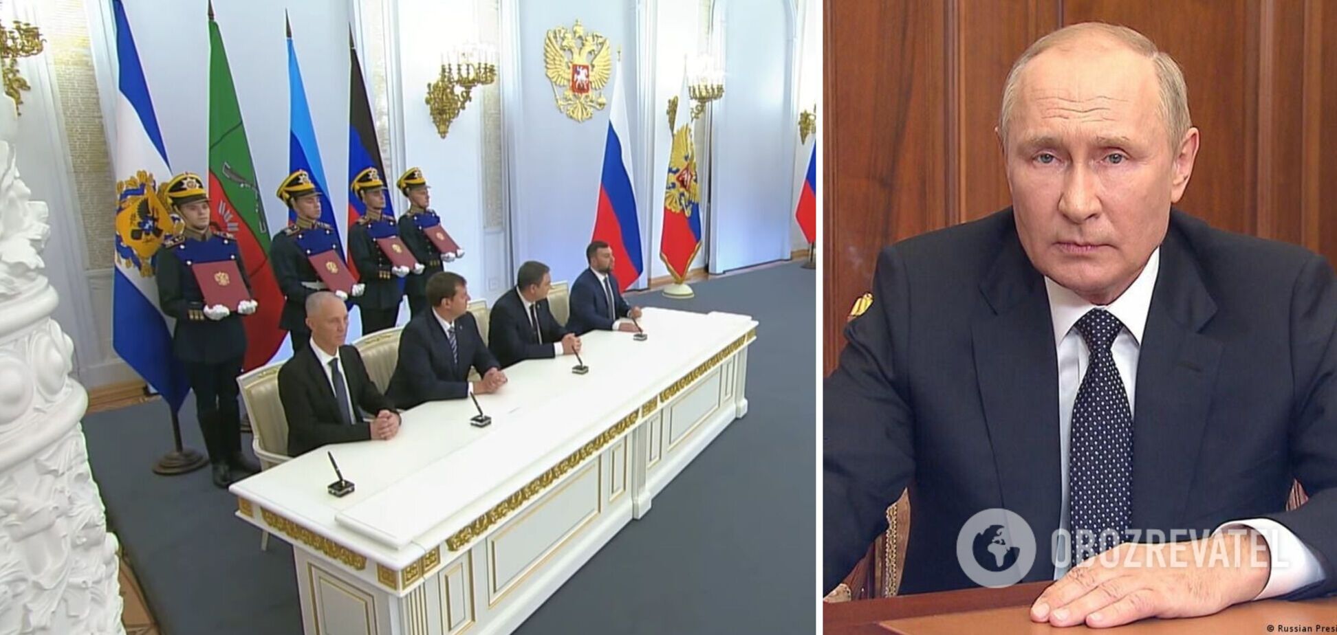 Путін оголосив про анексію чотирьох областей України і закликав Київ до переговорів. Всі подробиці