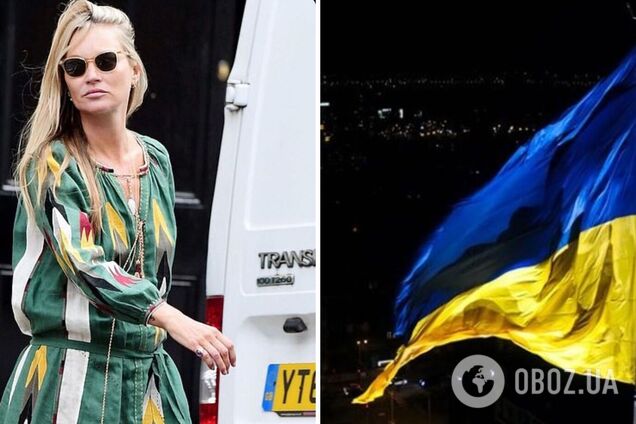 Кейт Мосс вышла в свет в платье-вышиванке от известного украинского бренда