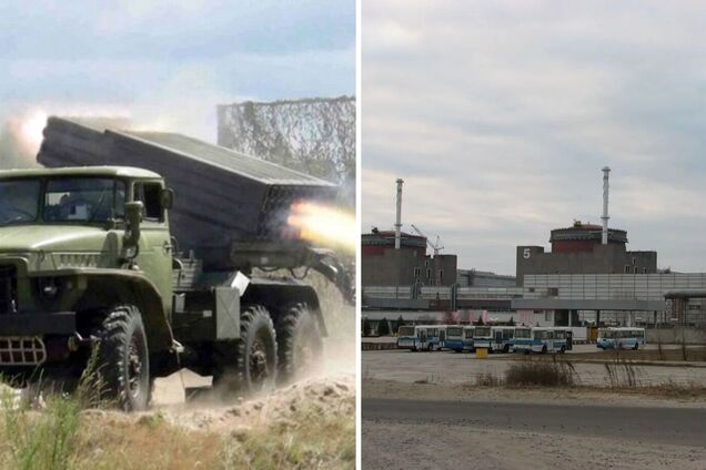 Російські окупанти стріляють з РСЗВ з території Запорізької АЕС