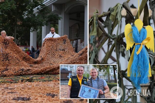 У Львові сплели найбільшу маскувальну сітку в Україні: встановлено національний рекорд. Фото і відео