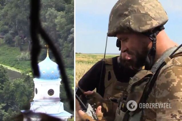 Прикордонники показали, як працюють по позиціях окупантів у районі Святогірська: допомагає коригування з дрона. Відео