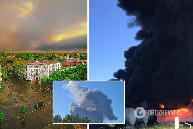 Оккупанты нанесли ракетные удары по Кривому Рогу, на нефтебазе сильный пожар. Фото и видео