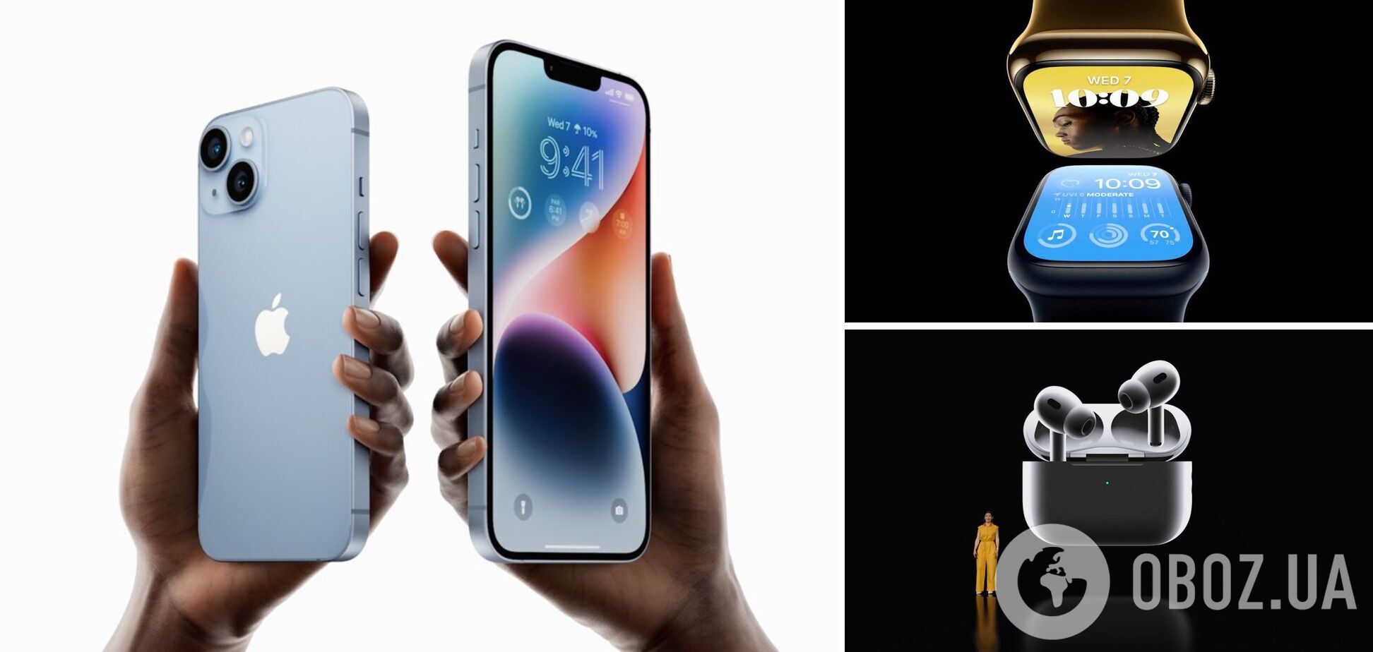 Візуальне оформлення новинок Apple виконане у кольорах прапору України