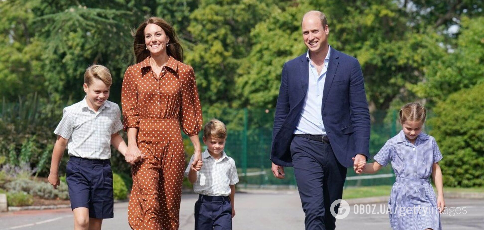 Кейт Міддлтон та принц Вільям відвели дітей до нової школи: принц Луї знову відзначився. Фото і відео